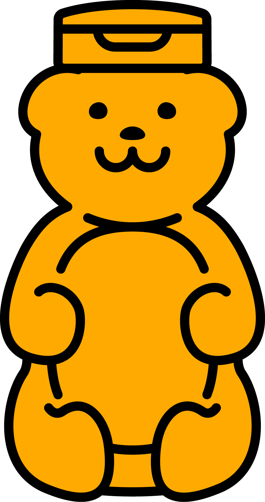 small adorable graphic of a honeybear